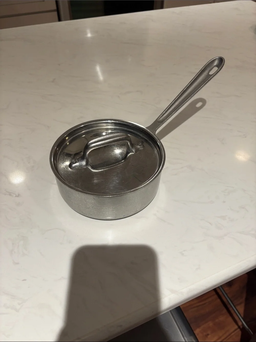 Stainless Steel Saucepan with Lid - Silver